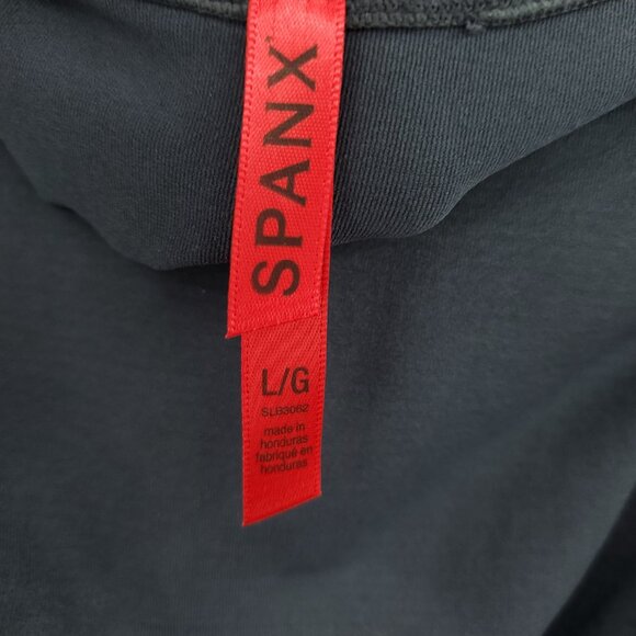 NWT SPANX Long Sleeve Bodysuit Scoop Neck FS6015 Sz L Steel Gray - Picture 4 of 16